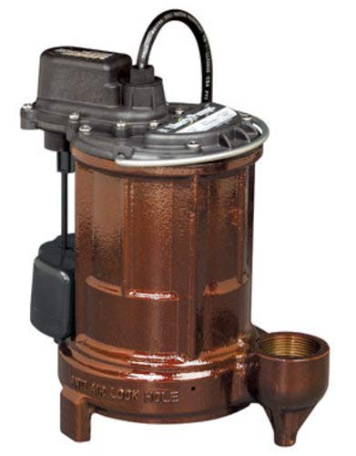 Liberty Pumps 257 1/3-Horse Power 1-1/2-Inch Discharge 250-Series Cast Iron Automatic Submersible Sump/Effluent Pump with VMF Switch