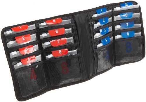 Lewis N. Clark AM/PM Folding Pill Organizer With 16 Slide-Locking Pouches