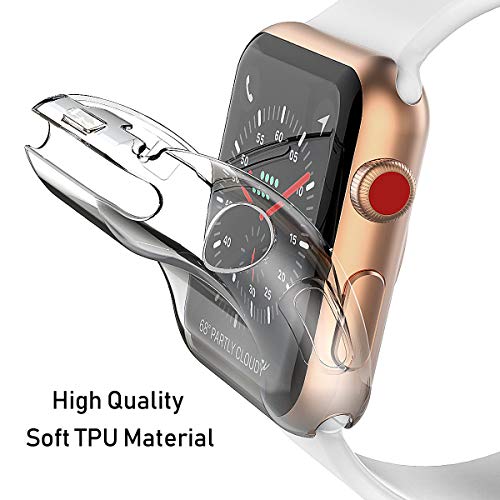 Julk Series 1 38mm Case for Apple Watch Screen Protector, iWatch Overall Protective Case TPU HD Clear Ultra-Thin Cover for Apple Watch Series 1 (38mm)
