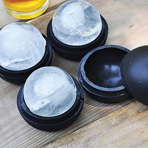 2.5" Ice Ball Mold by Artic Chill | Makes Four (4) Ice Spheres | Keeps your Whiskey Chilled Longer Than Ice Cubes | Made from BPA-Free and FDA-Approved Silicone | Free Cocktail Recipe E-Book Included