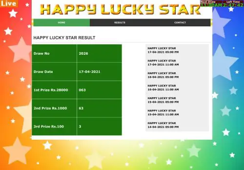 happy lottery result