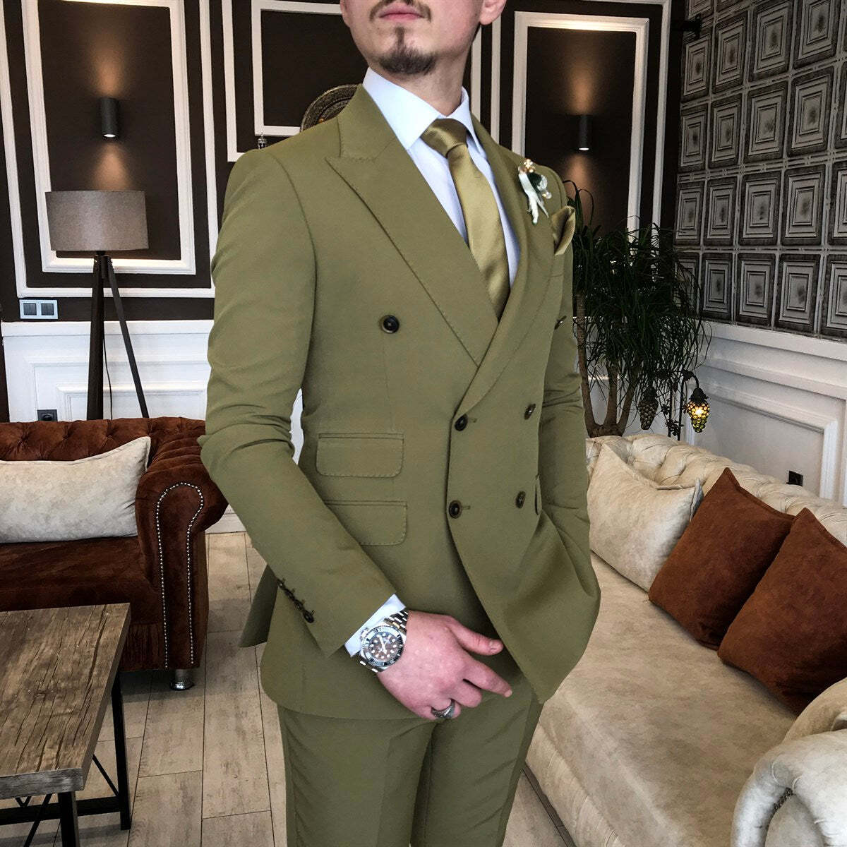 Olive Green Men's Suit